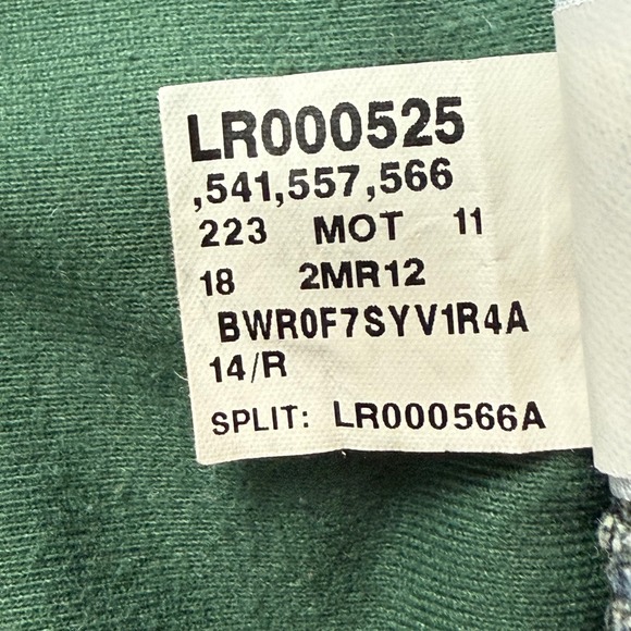 L.L. Bean Jeans Womens 14 Blue Classic Fit Denim Green Flannel Lined High Rise - Picture 7 of 16